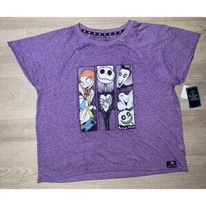 NWT Disney Nightmare Before Christmas Women's Medium M 10-12 Sleep Shirt Purple